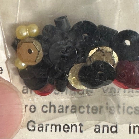 NEW International Fashions NY, Inc. vintage silk/sequin short sleeve top, sz 22 - Picture 8 of 13